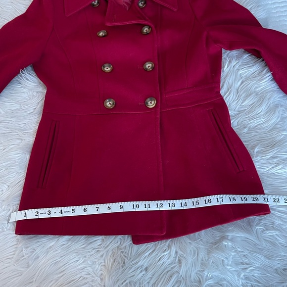 Michael Kors | Red | Double Breasted | Pea Coat - Picture 8 of 13